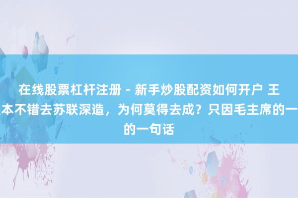 在线股票杠杆注册 - 新手炒股配资如何开户 王震蓝本不错去苏联深造，为何莫得去成？只因毛主席的一句话