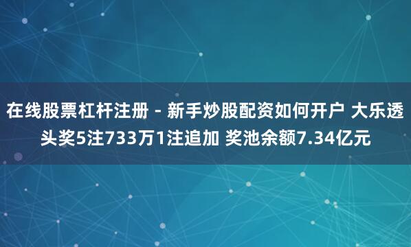 在线股票杠杆注册 - 新手炒股配资如何开户 大乐透头奖5注733万1注追加 奖池余额7.34亿元