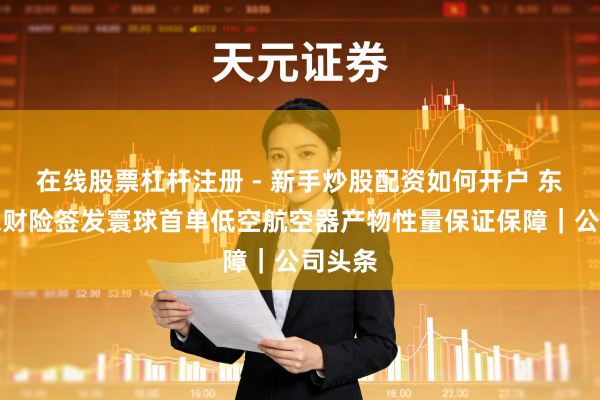 在线股票杠杆注册 - 新手炒股配资如何开户 东谈主保财险签发寰球首单低空航空器产物性量保证保障|公司头条