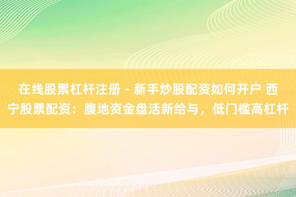 在线股票杠杆注册 - 新手炒股配资如何开户 西宁股票配资：腹地资金盘活新给与，低门槛高杠杆