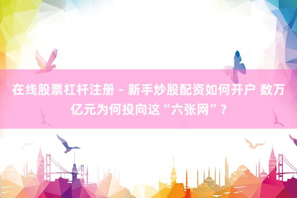 在线股票杠杆注册 - 新手炒股配资如何开户 数万亿元为何投向这“六张网”？