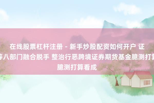 在线股票杠杆注册 - 新手炒股配资如何开户 证监会等八部门融合脱手 整治行恶跨境证券期货基金臆测打算看成